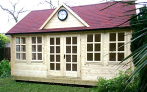 Aspen Clock House  can be used as a garden office, playhouse, garden shed, garden room, garden store room, shed, timber building, rustic cabin and general garden use.